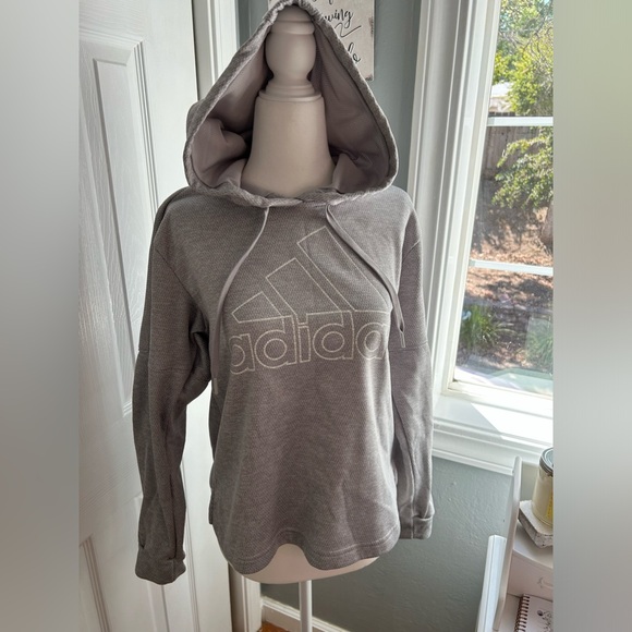 NWOT Adidas climawarm women’s gray hoodie size small - Picture 2 of 12